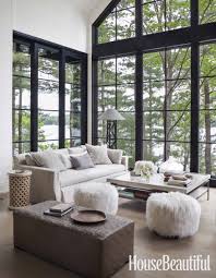 Interior Designer Anne Hepfer S Modern Rustic Summer Lake House In Muskoka Farm House Living Room Farmhouse Decor Living Room Living Room Makeover