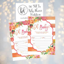 These are some baby shower ideas for you to start your own planning and create some new baby shower games. 50 Fill In Cute Baby Shower Invitations Baby Shower Invitations Floral Pink And Gold Neutral Blank Baby Shower Invites For Girl Baby Invitation Cards Printable Walmart Com Walmart Com