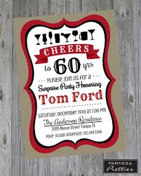 60th Birthday Themes For Men 60th Birthday Party Invitation Cheers To 60 Years Surprise Party 60th Birthday 60th Birthday Party Invitations 60th Birthday Party