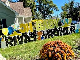 Stork baby shower yard signs baby showers design. Yard Signs And Yard Cards