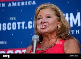 Gail Huff Brown, wife of former Sen. Scott Brown, attends a campaign event  Thursday, Sept. 7, 2023, in Rye, N.H. (AP Photo/Robert F. Bukaty Stock  Photo