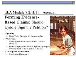 Forming Evidence-Based Claims: Should Lyddie Sign The Petition? - Ppt Video  Online Download
