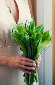 Gorgeous Hand Tied Wedding Bouquet Featuring Green Goddess Calla Lilies Green Lily Grass Wedding Ties Green Goddess Calla Lily