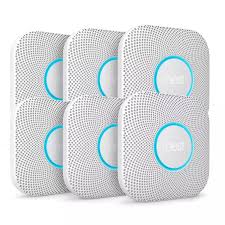 Nest S3000bwes N A Nest Protect Battery 2nd Generation Smoke And Carbon Monoxide Alarm White Pack Of 6 Nest Protect Smoke Alarms Google Nest