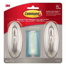 When you decide to hang curtains using a rod pocket or already have a rod and decide to use curtain clips instead, you must find a hook that could fit your rod. Command 2pc Curtain Rod Hooks Target