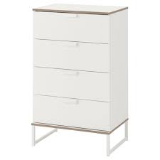 Trysil Kommode 4 Skuffer Hvit Lys Gra Ikea In 2020 Kommode Schubladen Ikea