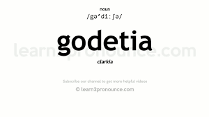 How To Pronounce Godetia English Pronunciation Youtube