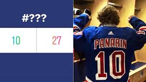 Shop for artemi panarin jerseys, tees, collectibles, and other great artemi panarin gear at the official online store of the national hockey league. Panarin Chooses No 10 With Help From Rangers Fans