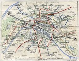 Vintage Map Of Paris Metro Paris Map Paris Metro Map Paris Metro