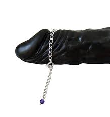 Amazon.com: Sterling silver penis chain with natural amethyst bead  -Sterling silver penis jewelry Dick Thang Adjustable penis ring - jewelry  for mens : Handmade Products