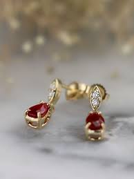 Ruby Marquise Diamond Solid 14k Gold Chandelier Earrings Gold Earrings Designs Gold Jewellery Design Necklaces Gold Chandelier Earrings