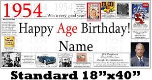 Amazon Com 1954 67th Birthday Banner Each Customized By Partypro Kitchen Dining