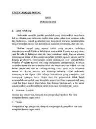 Kesenjangan sosial yang terjadi di indonesia diakibat beberapa hal yaitu : Kesenjangan Sosial