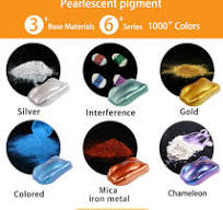 Kaki Yellow-Red saffron Fire Orange Pearl mica pigment powder