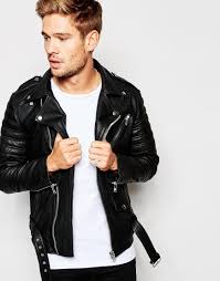 Selected Homme Leather Biker Jacket