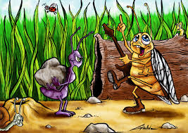 La cigale, ayant chanté tout l'été, se trouva fort dépourvue quand la bise fut venue : La Cigale Et La Fourmi Jean La Fontaine La Cigale Ayant