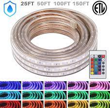 Whether you're brightening up your deck or using the flexible tube lights for accent lighting along your crown molding, our dimmable, energy saving rope light kits. Led Rope Lights 150ft Waterproof Color Changing Strip Light For Outdoor Indoor Use Flexible Dimmable Lighting With Remote Controller 16 Colors Multi Modes 25 50 100 150 Feet Dataglove Com