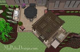 Using the courtyard collection from allan block you can build it in. Diy Square Brick Patio Design With Fire Pit Downloadable Plan Mypatiodesign Com