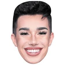 James Charles (Smile) Celebrity Mask, Flat Card Face, Fancy Dress Mask