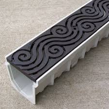 Mearin 100 Driveway Drainage Kit W Argo Cast Iron Grate Baked On Oil Finish Yard Drainage Drainage Solutions Drainage Grates