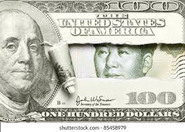 Torn Hundred Dollar Bill Mao Yuan Stock Photo 85458979