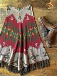 The Tipi A Line Knit Barn Skirt Fringe Hem Knit Sweater Material Stretch Waistband Comfy Flattering Fit A Skirts Pretty Spring Dresses Embellished Denim