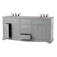 Home Decorators Collection Fremont 72 In W X 22 In D Double Bath Vanity In Grey With Granite Vanity Top In Grey 2943900270 The Home Depot Granite Vanity Tops Home Decorators Collection Vanity