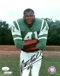 Matt Snell Signed Autographed 8X10 Photo New York Jets Pose JSA AB54773