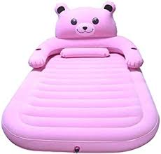Minruigongmao Inflatable Mattress Thick Household Folding Double Cartoon Inflatable Bed Simple Air Bed Single Inflat Inflatable Bed Inflatable Mattress Air Bed