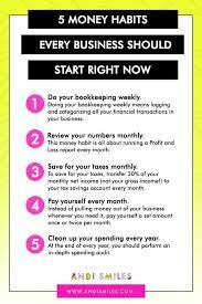 Minimize your small business taxes with these 7 quick tips. 5 Money Habits Every Business Should Start Now Bookkeeping Business Small Business Bookkeeping Small Business Finance