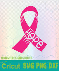 Contact me galdinojp@yahoo.com.br for more. Hope Pink Ribbon Breast Cancer Awareness Quotes Logo Svg Png Dxf Movie Design Bundles