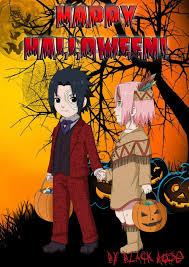 Sasusaku Congratulations On Halloween By Byblackrose Deviantart Com On Deviantart Sasusaku Anime Halloween Anime