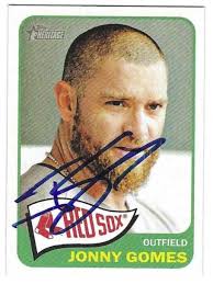 Autographed JONNY GOMES Boston Red Sox 2014 Topps Heritage Card #234