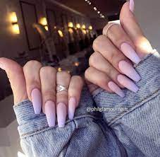 Pin By Klaudia M On Nailed Lavender Nails Airbrush Nails Ombre Acrylic Nails