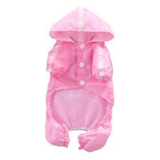Us 3 95 33 Off Small Dog Raincoat Waterproof Hooded Dog Clothes Four Legged Poncho Rain Jacket Safety Jumpsuits Pet Clothing Apparel In Dog
