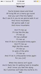 It also draws us closer to god. Andra Day Rise Up All We Need Is Hope And For That We Have Each Other Great Song Lyrics Inspirational Songs Music Lyrics