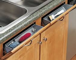 sink front tip out tray system