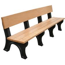 Landmark Bench 8 Ft American Recycled Plastic Quality Outdoor Furniture Site Amenities