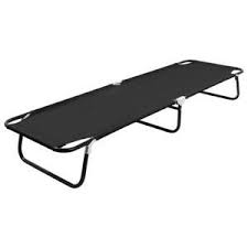 Tectake Lit De Camp 190 Cm X 70 Cm Avec Housse De Transport Noir Prix Pas Cher Cdiscount