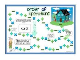 Order Of Operations Board Game Order Of Operations Math School Common Core Math Middle School
