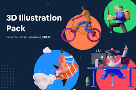 Download curved ui free unity curvedui in a nutshell the only true curved interface system on the asset store. 3d Illustrations Pack Free Ui Freebies