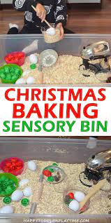 More kitchen activities for kids. Christmas Baking Sensory Bin Happy Toddler Playtime Christmas Activities For Toddlers Sensory Bins Preschool Christmas