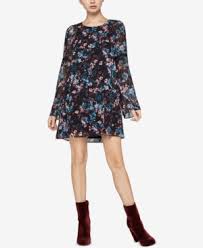 Bcbgeneration Floral Print Long Sleeve Dress In Black Multi Modesens Long Sleeve Print Dress Long Sleeve Dress Women Long Sleeve Dress