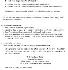 Contextual translation of letter of award into malay. Kuok Foundation Scholarship Application Form Online Pendidikanmalaysia Com