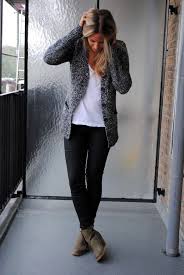Black Jeans Boots Cardi For Casual Work Werkkleding Kleding Kleding Stijlen