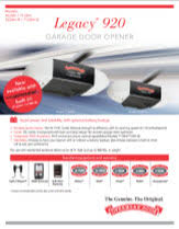 A battery backup is not available. Legacy 920 Belt Best Overhead Door