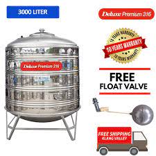Siap melayani pembuatan tangki air stainless steel dengan harga yang sangat kompetitif dan kualitas terbaik untuk pemesanan. 3000 Liter Deluxe Premium 316 Stainless Steel Water Tank Tangki Air With Stand Shopee Malaysia