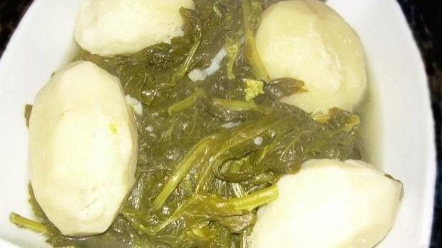 Turnip Greens with Potatoes