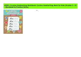 Not only do we still have plenty of occasions to write by hand, but research continues to show that writing by hand helps in knowledge retention and writing ability. Pdf Cursive Handwriting Workbook Cursive Handwriting Book For Kids