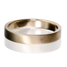 18k yellow gold wedding bands. Flat Simple Gold Wedding Band